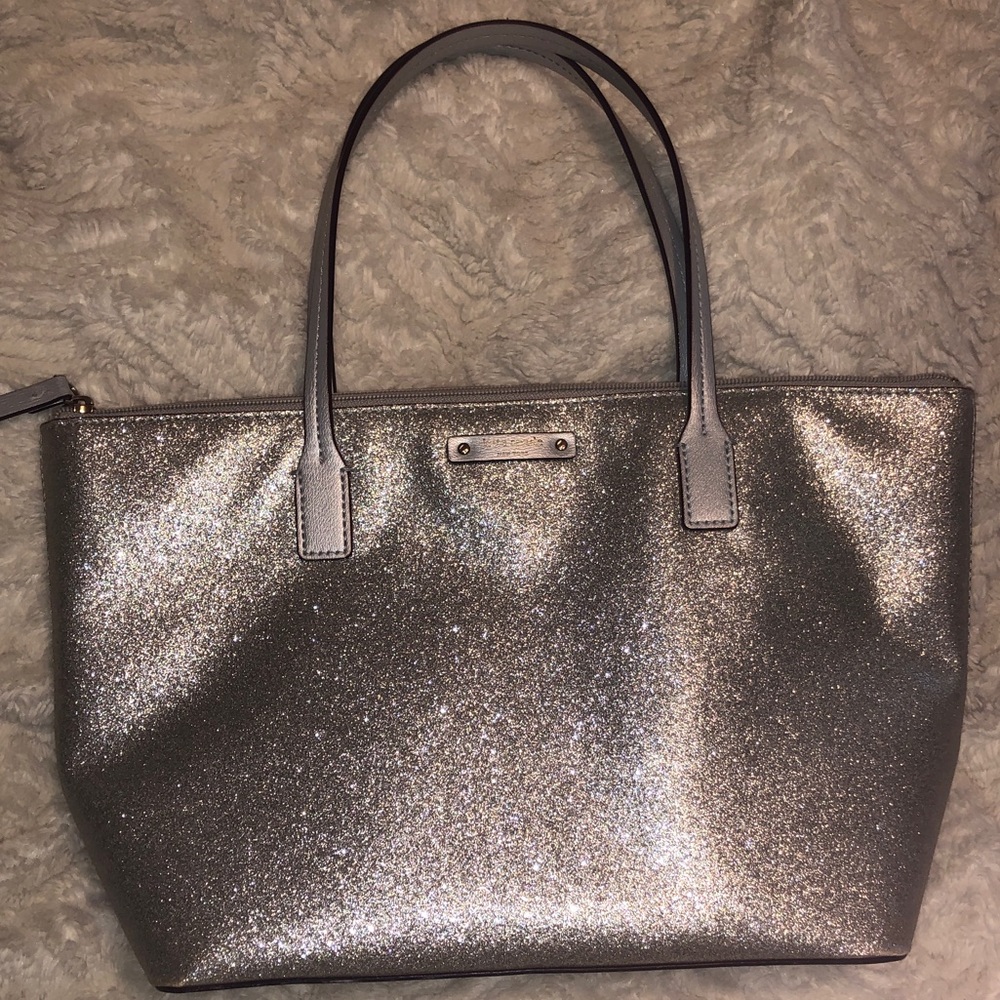 Kate Spade Silver shimmer Handbag purse